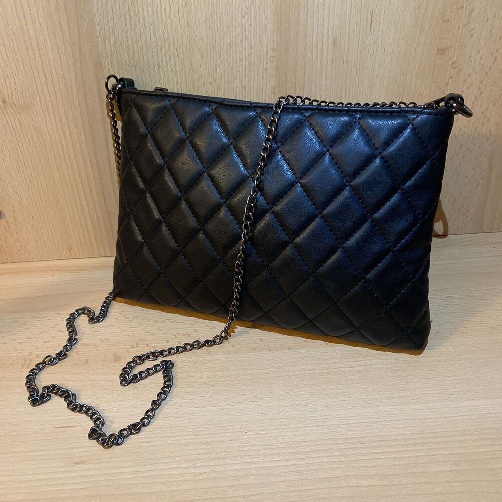 Lola Mae Crossbody Quilted Design Purse Chain Strap